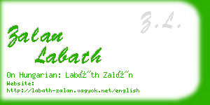 zalan labath business card